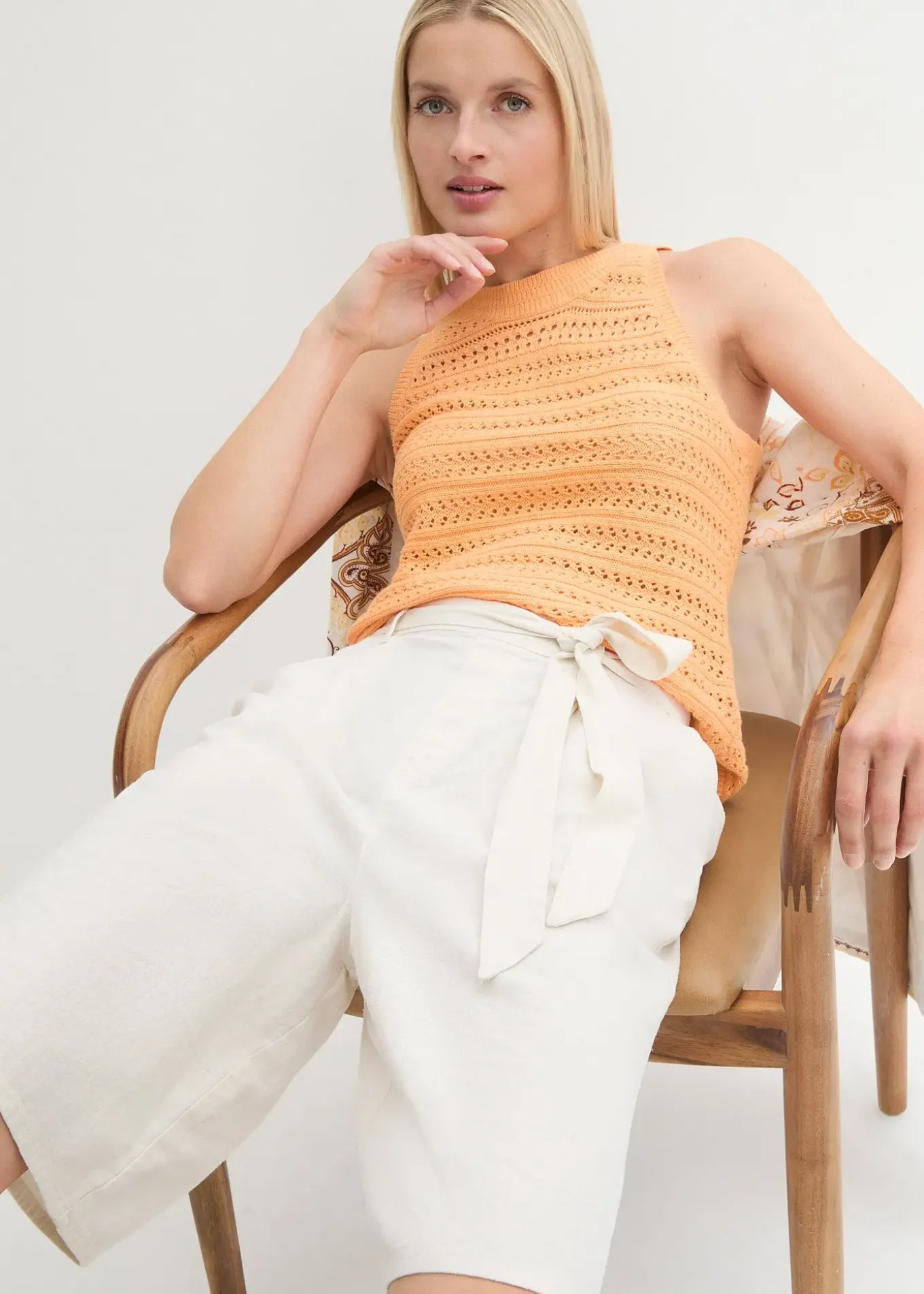 Bermuda en lin mélangé