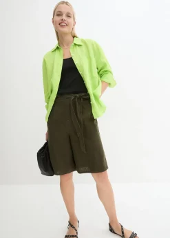 Bermuda en lin mélangé