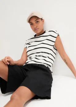 Bermuda en mélange lin et coton