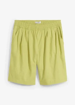 Bermuda en mélange lin et coton