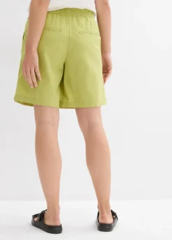 Bermuda en mélange lin et coton