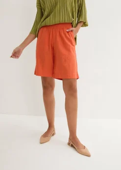 Bermuda en mélange lin et viscose