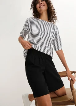 Bermuda en mélange lin et viscose