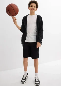 Bermuda en molleton 100% coton à poches cargo