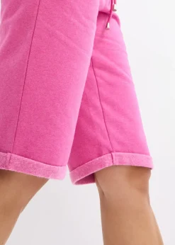 Bermuda en molleton à ourlet