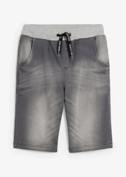 Bermuda en molleton aspect jean, Regular