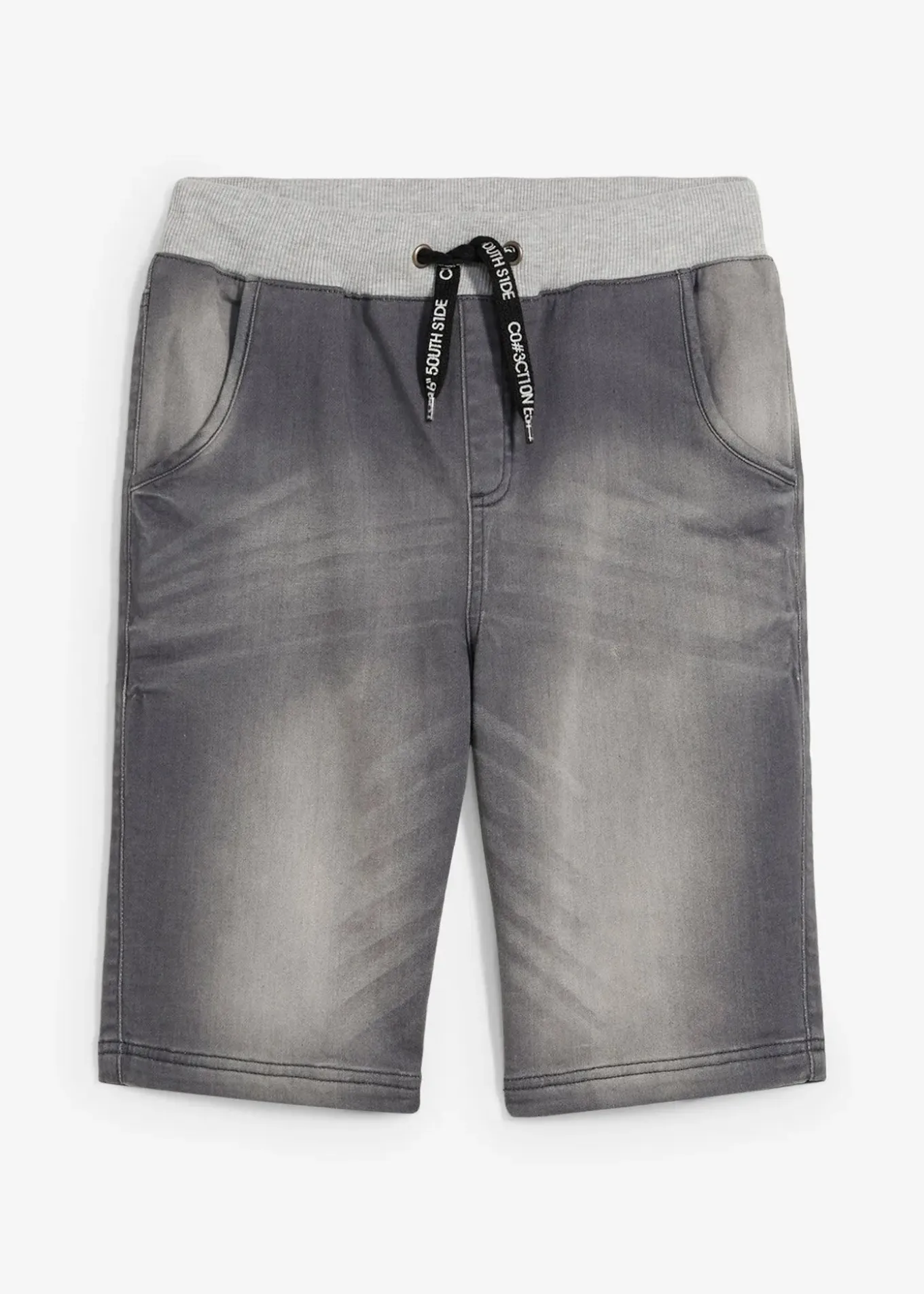 Bermuda en molleton aspect jean, Regular