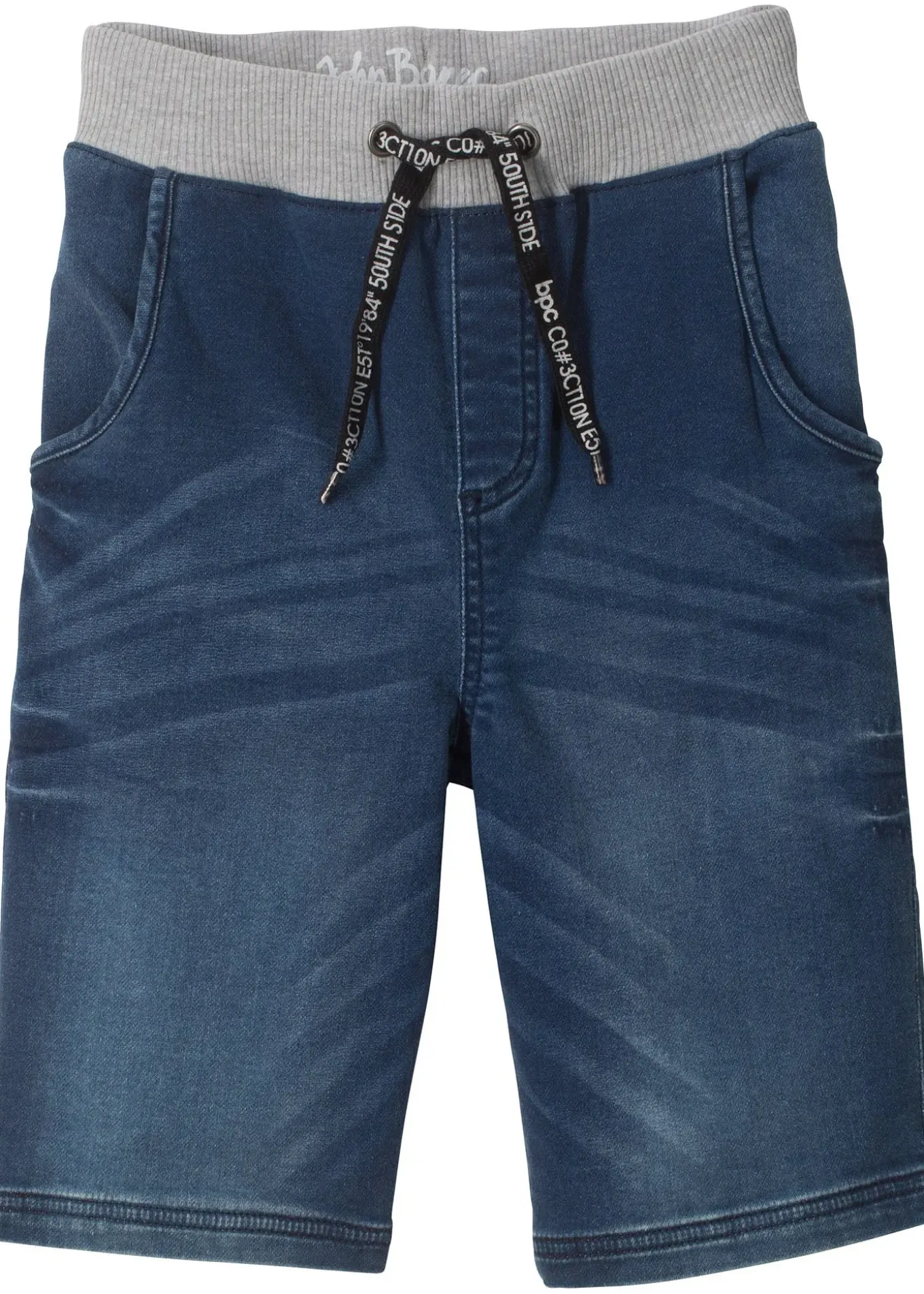 Bermuda en molleton aspect jean, Regular