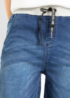 Bermuda en molleton aspect jean, Regular