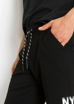 Bermuda en molleton avec bordures à cru