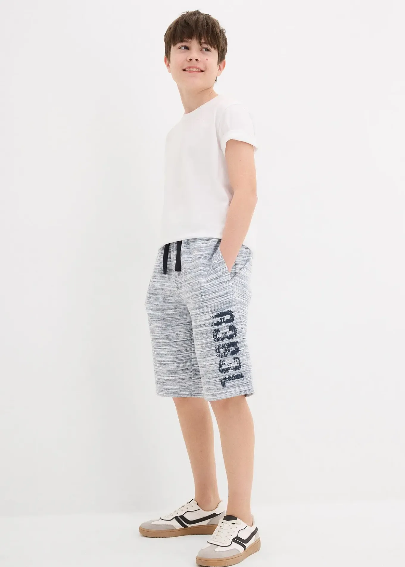 Bermuda en molleton doux, coton mélangé