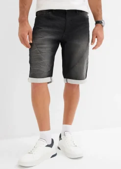 Bermuda en molleton effet jean, loose