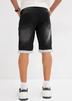 Bermuda en molleton effet jean, loose