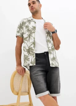 Bermuda en molleton effet jean, loose