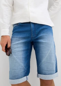 Bermuda en molleton effet jean, loose