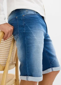 Bermuda en molleton effet jean, loose