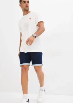 Bermuda en molleton effet jean, Regular