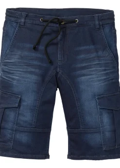 Bermuda en sweat effet jean, regular