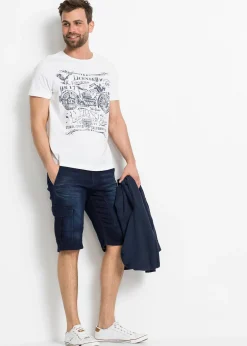 Bermuda en sweat effet jean, regular