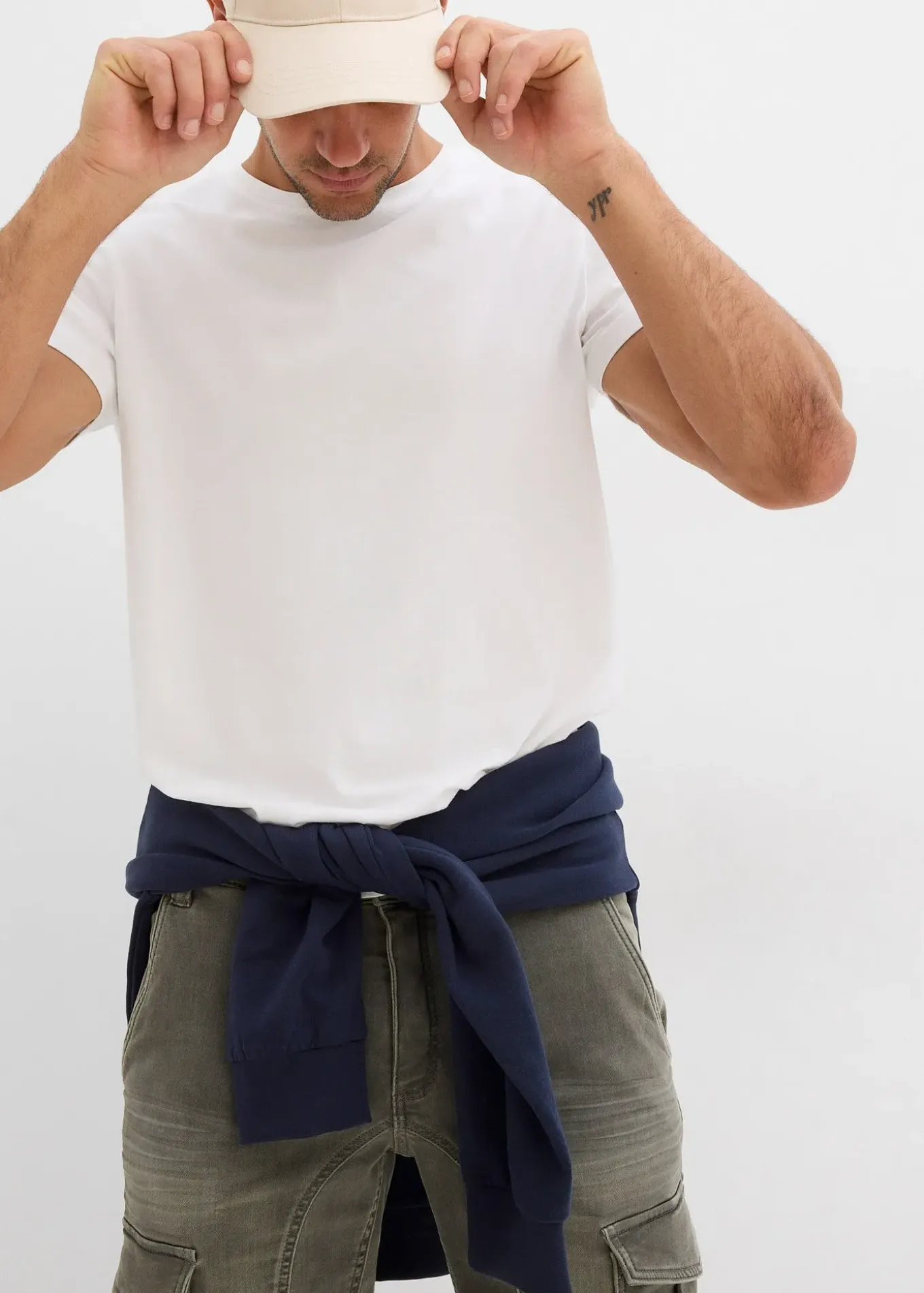 Bermuda en sweat effet jean, regular