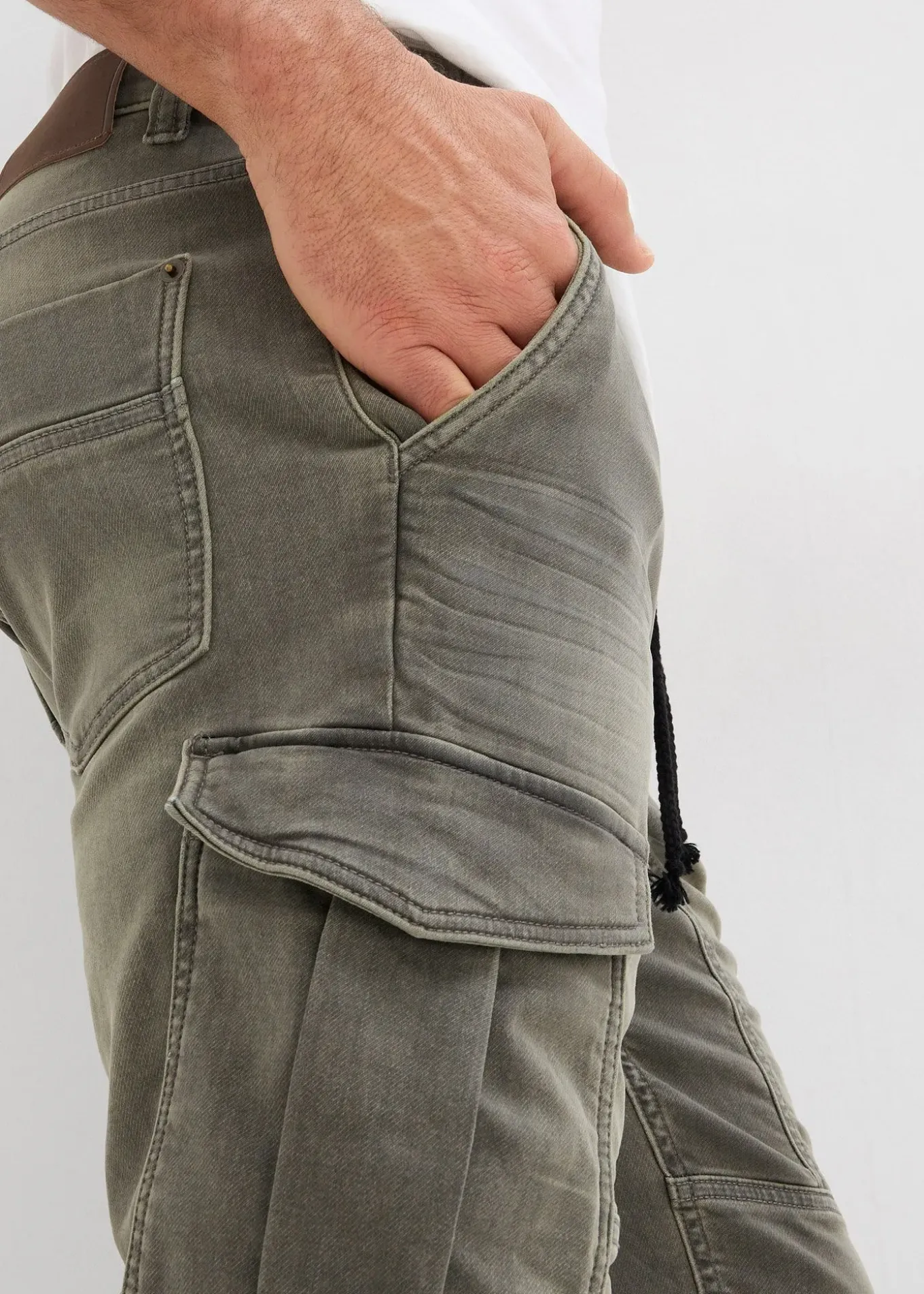 Bermuda en sweat effet jean, regular