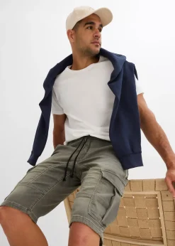 Bermuda en sweat effet jean, regular