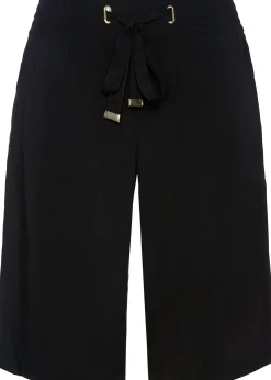 Bermuda en viscose avec ceinture à nouer