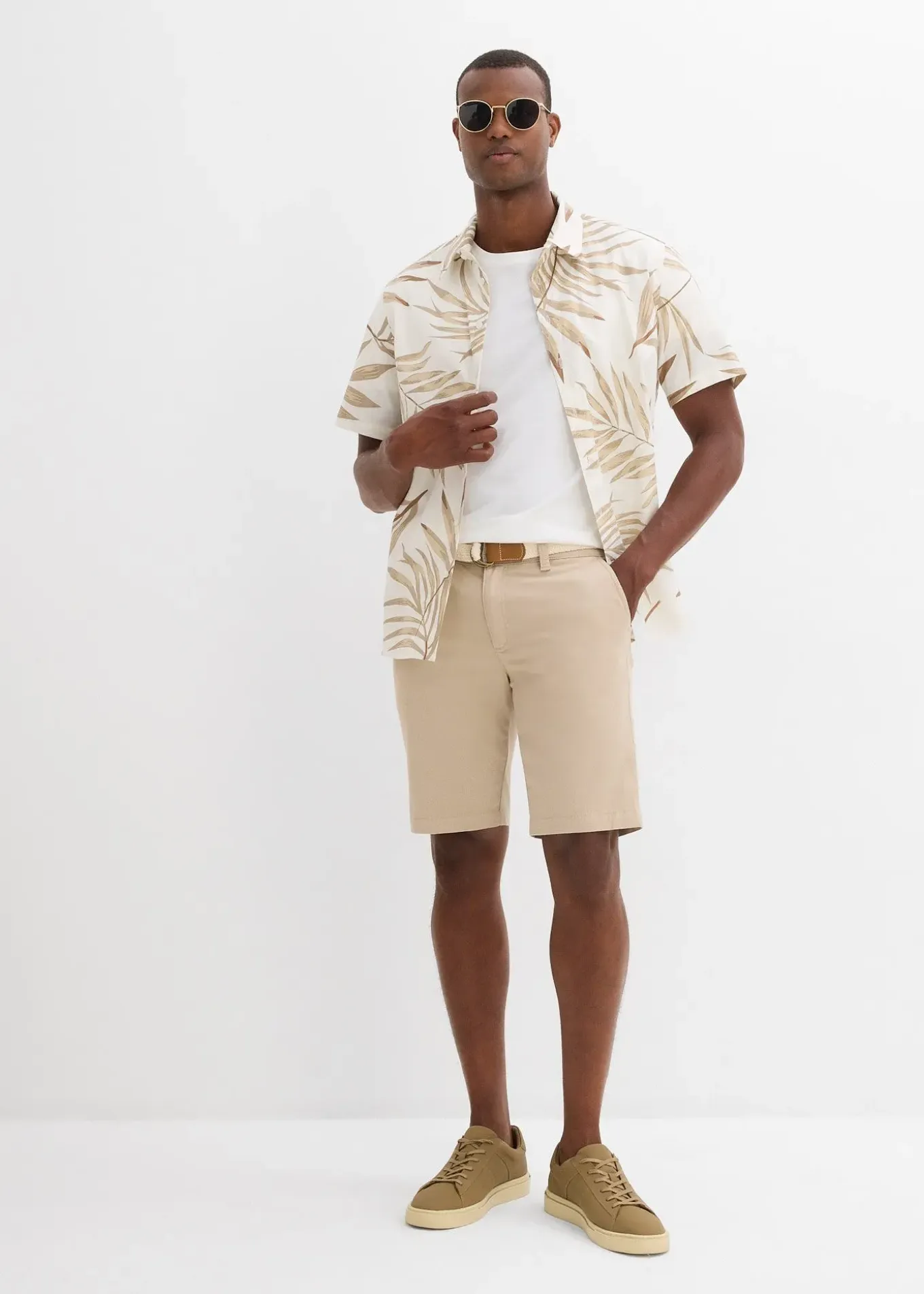 Bermuda extensible avec ceinture, Regular