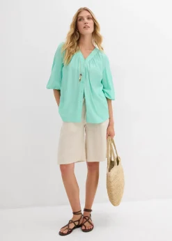 Bermuda fluide en viscose mélangée