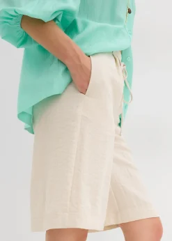 Bermuda fluide en viscose mélangée