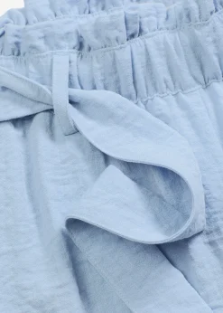 Bermuda fluide en viscose mélangée, taille élastiquée