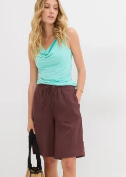 Bermuda fluide en viscose mélangée