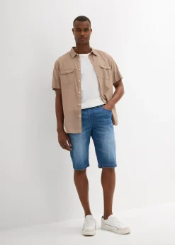 Bermuda léger en jean et molleton, Regular