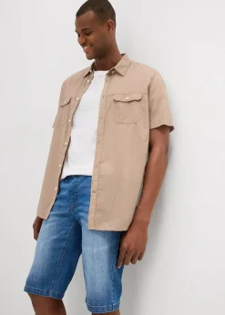 Bermuda léger en jean et molleton, Regular