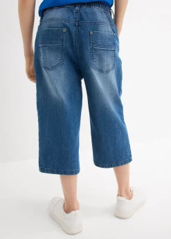 Bermuda long en jean, taille extensible, slim