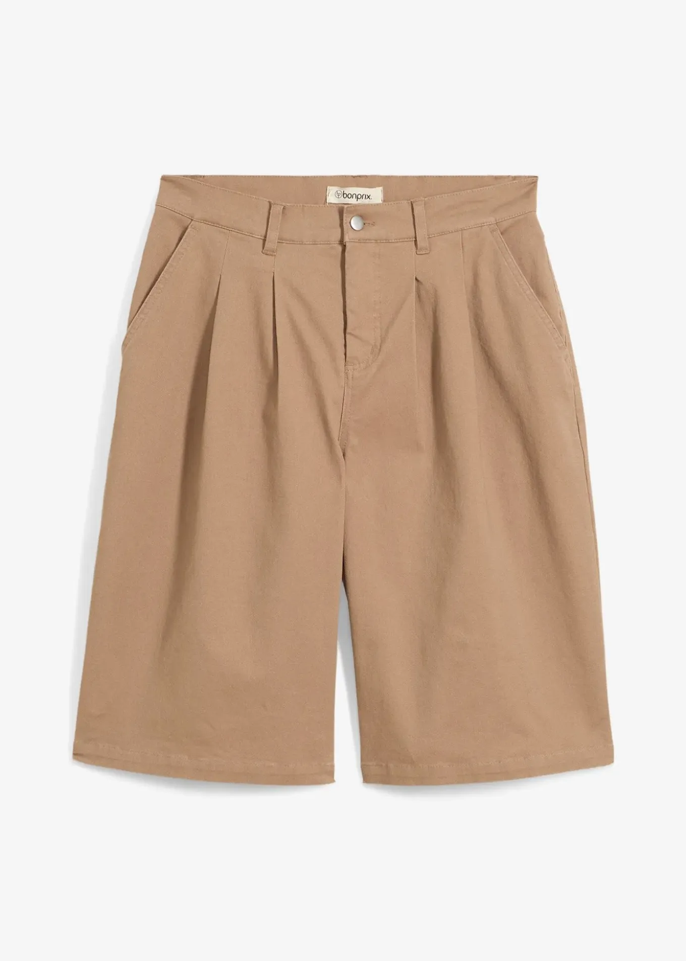 Bermuda long en toile de coton extensible