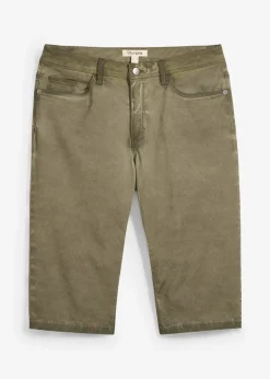 Bermuda long en toile délavée, regular