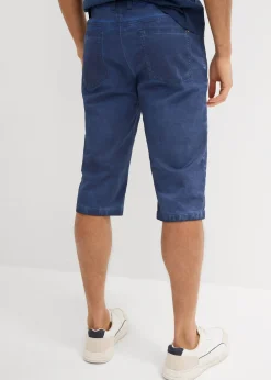 Bermuda long en toile délavée, regular