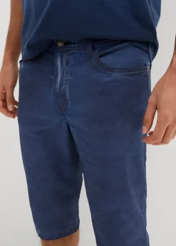 Bermuda long en toile délavée, regular