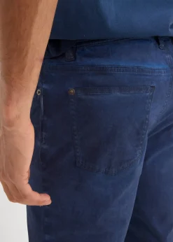 Bermuda long en toile délavée, regular