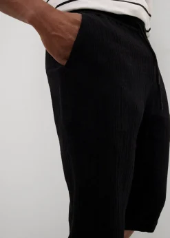 Bermuda long et ample en gaze de coton