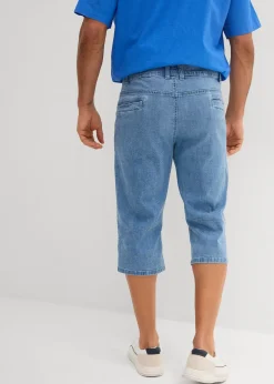 Bermuda long et léger en jean extensible, Regular