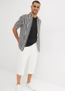 Bermuda long et léger en jean extensible, Regular