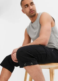 Bermuda long poches cargo regular 100% coton