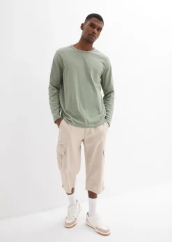 Bermuda long poches cargo regular 100% coton