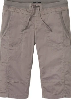 Bermuda long regular à taille élastiquée