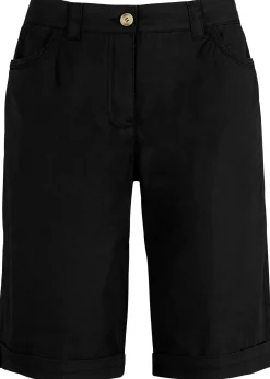 Bermuda paper touch en coton à taille confortable