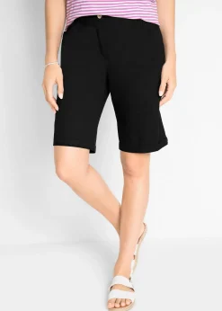 Bermuda paper touch en coton à taille confortable