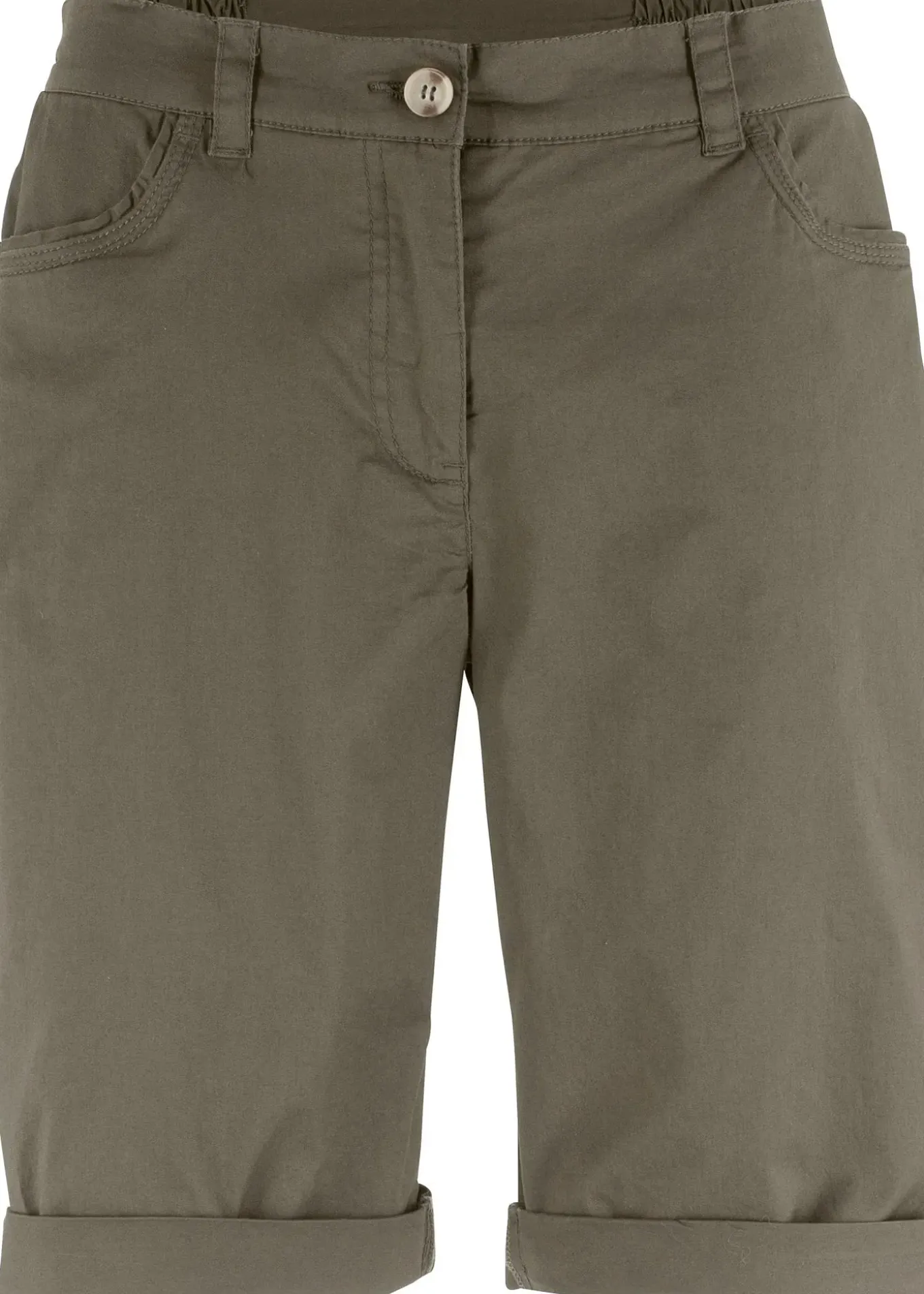 Bermuda paper touch en coton à taille confortable