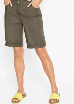 Bermuda paper touch en coton à taille confortable